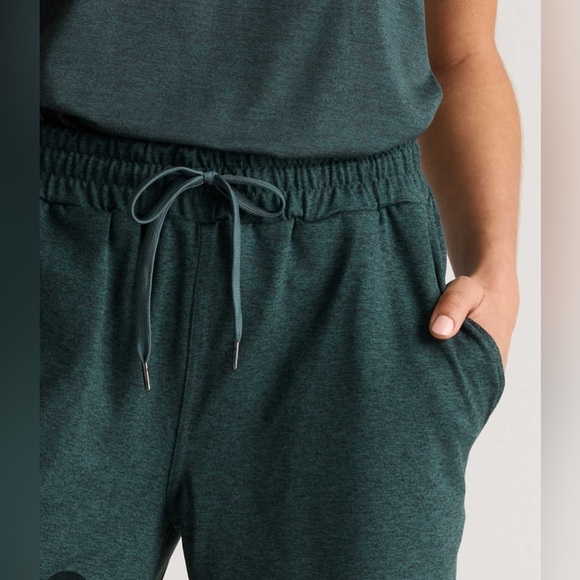 Quince flowknit mid rise Teal Jogger Pants size xl - Picture 2 of 7